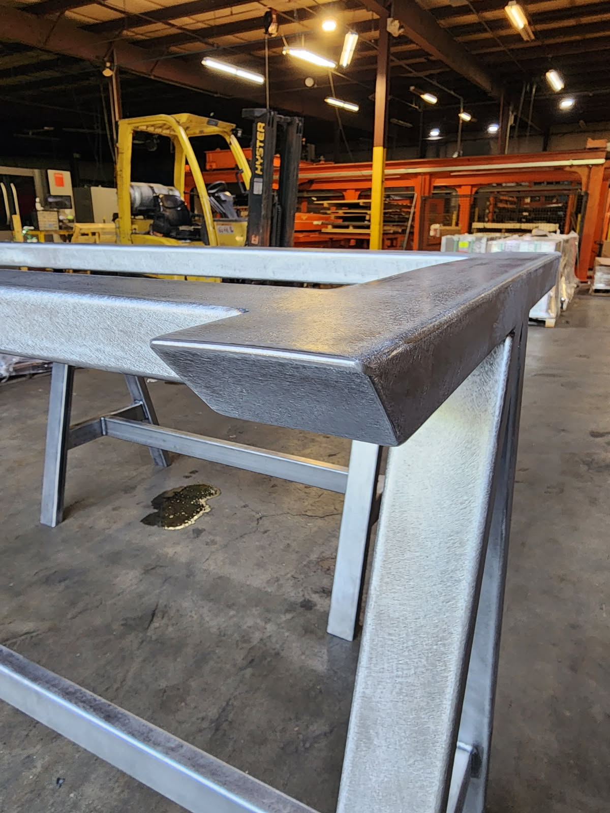 MLC Manufacturing — fabricated steel corner detail